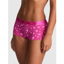 Pink Logolu Pamuklu Boyshort Külot - (Tek Renk)
