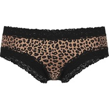 Pink Wink Dantelli Cheeky Külot - Doğal Leopar