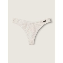 Pink Pamuklu Tanga Külot - Kırçıllı Buz Grisi