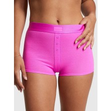 Pink Yüksek Bel Shortie Külot - Pembe Erik