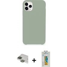 Pileli Store Pilelistore™ iPhone 11 Pro Max Kılıf Zirve Modern Özel Seri - Siyah Polymer Nano Ekran Koruyucu + Pers Alüminyum Kamera Lens - Yl