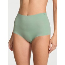 No-Show Lazer Kesim Modern Brief Külot - Buzlu Kahve