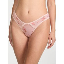 Dream Angels Transparan Brazilian Külot - Pembe Çiçekli