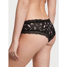 Victoria's Secret Posey Beli Dantelli Pamuklu Cheeky Külot - Şampanya
