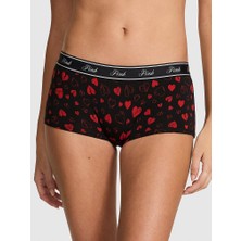 Pink Logolu Pamuklu Boyshort Külot - (Tek Renk)