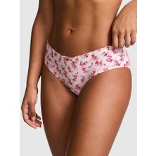 Pink Pamuklu Arkadan Bağlamalı Cheeky Külot - (Tek Renk)
