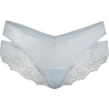 Very Sexy Dantelli Dekolteli Cheeky Külot - Soft Gri