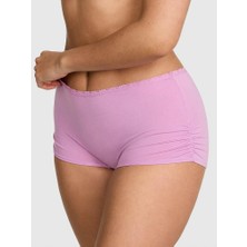 Pink Pamuklu Boyshort Külot - Lila
