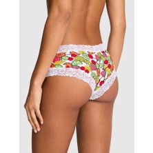 Pink Wink Dantelli Cheeky Külot - Baskılı Dantelli Beyaz