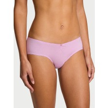 Victoria's Secret Esnek Pamuklu Kalp Dantelli Hiphugger Külot - Toz Pembe