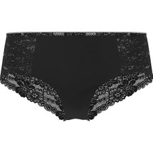 Pink Lazer Kesim Cheeky Külot - Siyah