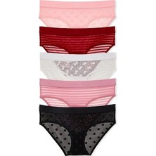 Victoria's Secret 5'li Hiphugger Külot - Çok Renkli