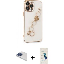 Pileli Store Pilelistore™ iPhone 13 Pro Max Kılıf Nova Işık Prime - Şeffaf Pasifik Cam Ekran Koruyucu + Pers Alüminyum Kamera Lens - Lt