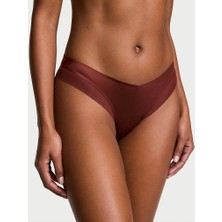 Very Sexy Transparan Detaylı Arkası Çapraz Askılı Cheeky Külot - Koyu Kahve
