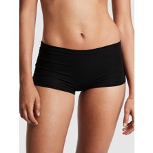 Pink Pamuklu Boyshort Külot - Saf Siyah