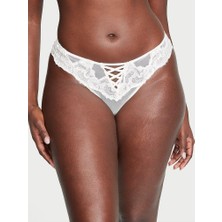 Dream Angels Boho Çiçek Işlemeli Brazilian Külot - Hindistan Cevizi Beyazı