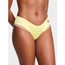 Victoria's Secret Tease Saten Kiss Derin Bacak Kesim Cheeky Külot - Limonata Sarısı