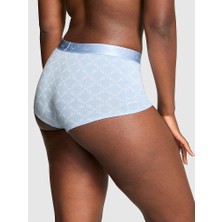 Pink Logolu Pamuklu Boyshort Külot - (Tek Renk)