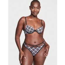 Victoria's Secret Esnek Pamuklu Strappy Tanga Külot - Desenli