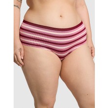 Pink Seamless Hiphugger Külot - Aytaşı Pembe Çizgili