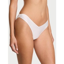 Dream Angels Saten Fiyonklu Brazilian Külot - Hindistan Cevizi Beyazı