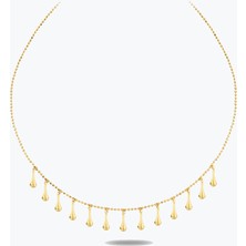 Goldium Jewellery Altın Çoklu Damlalar Kolye