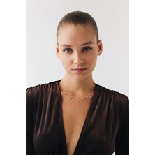 Goldium Jewellery Mavi Mineli Taşlı Kolye
