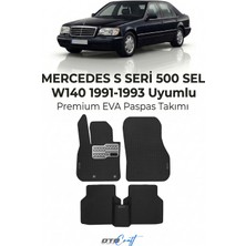 Otocraft Mercedes S Seri 500 Sel W140 (1991-1993) Araca Özel 3D Havuzlu Eva Oto Paspas Full Set 5 Parça