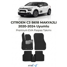 Otocraft Citroen C3 B618 Makyajli (2020-2024) Araca Özel 3D Havuzlu Eva Oto Paspas Full Set 5 Parça