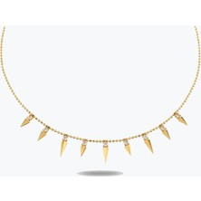 Goldium Jewellery Taşlı 9 Zambak Kolye