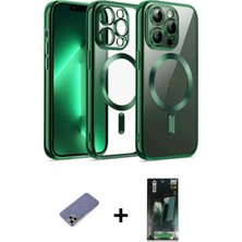 Pileli Store Pilelistore™ iPhone 12 Pro Kılıf Nova Işık Özel Seri - Şeffaf 360 Full Body Arka Koruyucu + Metal Kamera Lens Koruma Cam - Gd