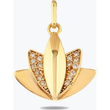 Goldium Jewellery Taşlı Lotus Bileklik Charm