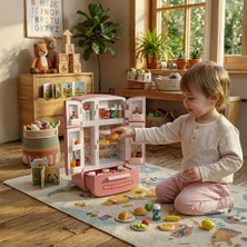 Ogi Mogi Toys Işıklı ve Sesli Çok Kapılı Buzdolabı Eğitici Rol Yapma Oyuncağı