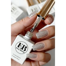 Easy Beauty Gümüş Rengi Simli Kalıcı Oje - Nail Art Oje - Tpo Içermez - Glıtter Gel Polısh G4