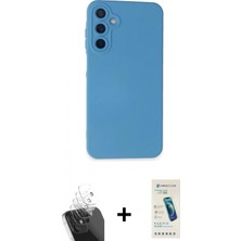 Pileli Store Pilelistore™ Galaxy A55 5g Kılıf Ahenk Serisi - Şeffaf Pasifik Cam Ekran Koruyucu + Kamera Lens Koruma Cam - Sf