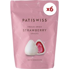 Patiswiss Beyaz Çikolatalı Çilek Draje 80G x 6 Adet