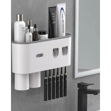 Nemere Çok Fonksiyonlu Diş Fırçası Tutucu Otomatik Dispenser Bardaklı Organizer