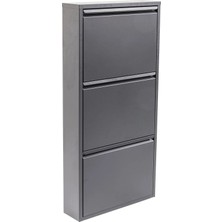 3'lü Metal Ayakkabılık Siyah Pappuchbox