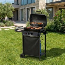 Padilon Gazlı Mangal 2 Brülörlü Barbekü 50x36 cm Izgara Alanı Bahçe & Teras Mangalı