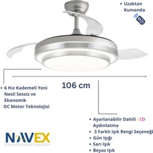 Navex Sirius Gizli Kanat Tavan Vantilatörü 106 cm