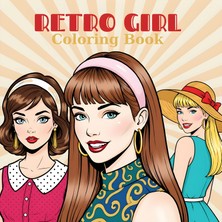 M&H Coloring Retro Girl - 21X21 cm Boyama Kitabı, Çocuk ve Yetişkinler Için