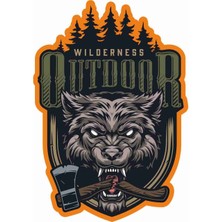 Sticker Atölyesi Adventure Outdoor Wild Life Wolf Sticker - 22048