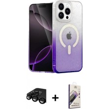 Pileli Store Pilelistore™ iPhone 15 Pro Max Kılıf Eksen Minimal Özel Seri - Siyah Bilvis 3D Mat Cam Ekran Koruyucu + Raze Metal Kamera Lens - Sh