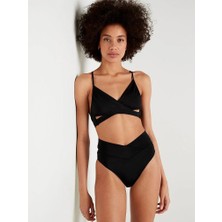 Pink Askılı Bikini Üstü - Saf Siyah
