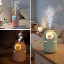 Kaia Life Kedicik Figürlü Hava Nemlendirici – Ultrasonik Soğuk Buhar Makinesi, LED Işıklı Masaüstü Oda Nemlendirici