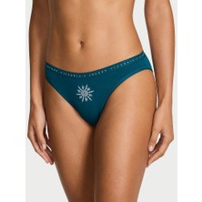 Victoria's Secret Esnek Pamuklu Bikini Külot - Mavi/kar Tanesi
