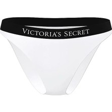 Victoria's Secret Swim Logolu Bikini Altı - Vs Beyazı