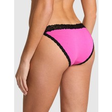 Pink Dantelli Pamuklu Bikini Külot - (Tek Renk)