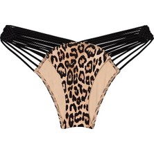 Victoria's Secret Swim Makrome Detaylı Brazilian Bikini Altı - Leopar