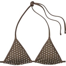 Pink By Frankies Bikinis Cape May Bikini Üstü - Beyaz Puantiyeli